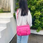 Prada BT6671 Messenger Bag Pink Nylon with Leather and Silver Hardware Bag #GUUCU-2 - Image 41