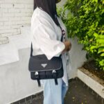 Prada 2VD769 Messenger Bag Black Nylon with Leather and Silver Hardware Bag #GUUCL-1 - Image 39