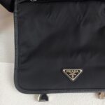 Prada 2VD769 Messenger Bag Black Nylon with Leather and Silver Hardware Bag #GUUCL-1 - Image 3