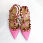 Valentino Rockstud Caged Pump 100mm Size 37 Pink leather #GUUSS-2