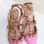 Valentino Rockstud Caged Pump 100mm Size 37 Pink leather  #GUUSS-2 - Image 5