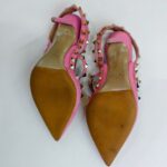 Valentino Rockstud Caged Pump 100mm Size 37 Pink leather  #GUUSS-2 - Image 10