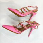 Valentino Rockstud Caged Pump 100mm Size 37 Pink leather  #GUUSS-2 - Image 2