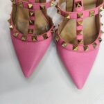 Valentino Rockstud Caged Pump 100mm Size 37 Pink leather  #GUUSS-2 - Image 4