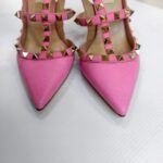 Valentino Rockstud Caged Pump 100mm Size 37 Pink leather  #GUUSS-2 - Image 6