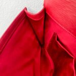 YSL Y-Ligne Clutch Red Leather with Gold Hardware #GUUOE-1 - Image 21