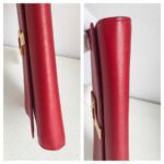 YSL Y-Ligne Clutch Red Leather with Gold Hardware #GUUOE-1 - Image 7
