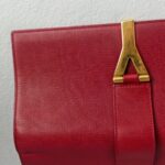 YSL Y-Ligne Clutch Red Leather with Gold Hardware #GUUOE-1 - Image 2