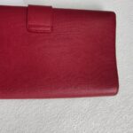 YSL Y-Ligne Clutch Red Leather with Gold Hardware #GUUOE-1 - Image 5