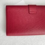 YSL Y-Ligne Clutch Red Leather with Gold Hardware #GUUOE-1 - Image 4