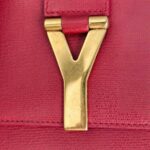 YSL Y-Ligne Clutch Red Leather with Gold Hardware #GUUOE-1 - Image 11