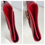 YSL Y-Ligne Clutch Red Leather with Gold Hardware #GUUOE-1 - Image 6