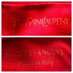YSL Y-Ligne Clutch Red Leather with Gold Hardware #GUUOE-1 - Image 19