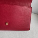 YSL Y-Ligne Clutch Red Leather with Gold Hardware #GUUOE-1 - Image 15