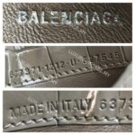 Balenciaga Hourglass Card Holder Taupe Croc Embossed Leather with Silver Hardware #GUURR-11 - Image 8