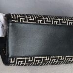 Balmain Tote Bag Black/White Canvas with Leather and Gold Hardware #RSCO-3 - Image 10