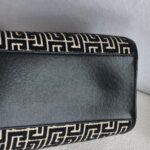Balmain Tote Bag Black/White Canvas with Leather and Gold Hardware #RSCO-3 - Image 11