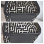 Balmain Tote Bag Black/White Canvas with Leather and Gold Hardware #RSCO-3 - Image 17