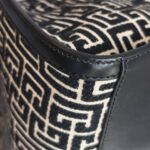 Balmain Tote Bag Black/White Canvas with Leather and Gold Hardware #RSCO-3 - Image 12