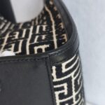 Balmain Tote Bag Black/White Canvas with Leather and Gold Hardware #RSCO-3 - Image 13