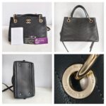 Chanel Chervon Chic Shopping Bag Black Leather with Gold Hardware #RRUS-2 - Image 2