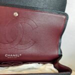 Chanel Classic Jumbo Double Flap Bag Black Grained Calfskin with Silver Hardware #GUUSR-1 - Image 25
