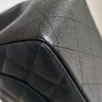 Chanel Classic Jumbo Double Flap Bag Black Grained Calfskin with Silver Hardware #GUUSR-1 - Image 12
