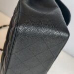 Chanel Classic Jumbo Double Flap Bag Black Grained Calfskin with Silver Hardware #GUUSR-1 - Image 9