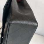 Chanel Classic Jumbo Double Flap Bag Black Grained Calfskin with Silver Hardware #GUUSR-1 - Image 10
