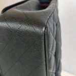 Chanel Classic Jumbo Double Flap Bag Black Grained Calfskin with Silver Hardware #GUUSR-1 - Image 11