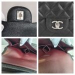 Chanel Classic Jumbo Double Flap Bag Black Grained Calfskin with Silver Hardware #GUUSR-1 - Image 26