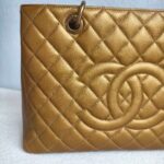Chanel GST Gold Grained Calfskin with Antique Gold Hardware #RROE-1 - Image 3