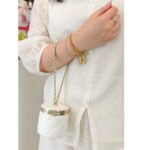 Chanel Lock Frame Round Vanity Case with Chain and Gold Hardware #GUURT-5 - Image 19