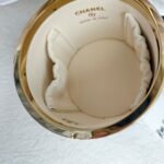 Chanel Lock Frame Round Vanity Case with Chain and Gold Hardware #GUURT-5 - Image 18