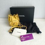Chanel Mini Business Affinity Bucket Bag Yellow Grained Calfskin with Gold Hardware #GUURT-4 - Image 2