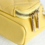 Chanel Mini Business Affinity Bucket Bag Yellow Grained Calfskin with Gold Hardware #GUURT-4 - Image 9