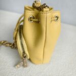Chanel Mini Business Affinity Bucket Bag Yellow Grained Calfskin with Gold Hardware #GUURT-4 - Image 5