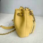 Chanel Mini Business Affinity Bucket Bag Yellow Grained Calfskin with Gold Hardware #GUURT-4 - Image 6