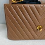 Chanel Vintage Maxi Jumbo Brown Grained Calfskin with Gold Hardware #GUURS-2 - Image 19