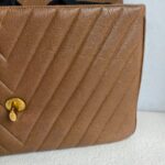 Chanel Vintage Maxi Jumbo Brown Grained Calfskin with Gold Hardware #GUURS-2 - Image 20