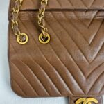 Chanel Vintage Maxi Jumbo Brown Grained Calfskin with Gold Hardware #GUURS-2 - Image 3