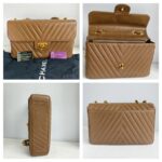 Chanel Vintage Maxi Jumbo Brown Grained Calfskin with Gold Hardware #GUURS-2 - Image 2