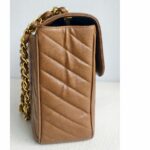 Chanel Vintage Maxi Jumbo Brown Grained Calfskin with Gold Hardware #GUURS-2 - Image 8