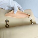 Chanel Vintage Medium Double Flap Bag Beige Lambskin with Gold Hardware #GUCEU-1 - Image 17