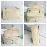 Chanel Vintage Medium Double Flap Bag Beige Lambskin with Gold Hardware #GUCEU-1 - Image 2