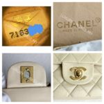Chanel Vintage Medium Double Flap Bag Beige Lambskin with Gold Hardware #GUCEU-1 - Image 24