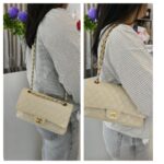 Chanel Vintage Medium Double Flap Bag Beige Lambskin with Gold Hardware #GUCEU-1 - Image 35