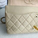 Chanel Vintage Medium Double Flap Bag Beige Lambskin with Gold Hardware #GUCEU-1 - Image 26
