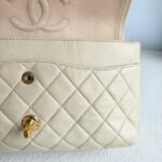 Chanel Vintage Medium Double Flap Bag Beige Lambskin with Gold Hardware #GUCEU-1 - Image 27