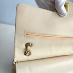 Chanel Vintage Medium Double Flap Bag Beige Lambskin with Gold Hardware #GUCEU-1 - Image 18